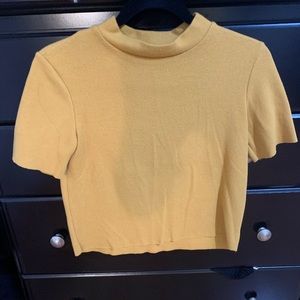 Mock neck Crop Sweater